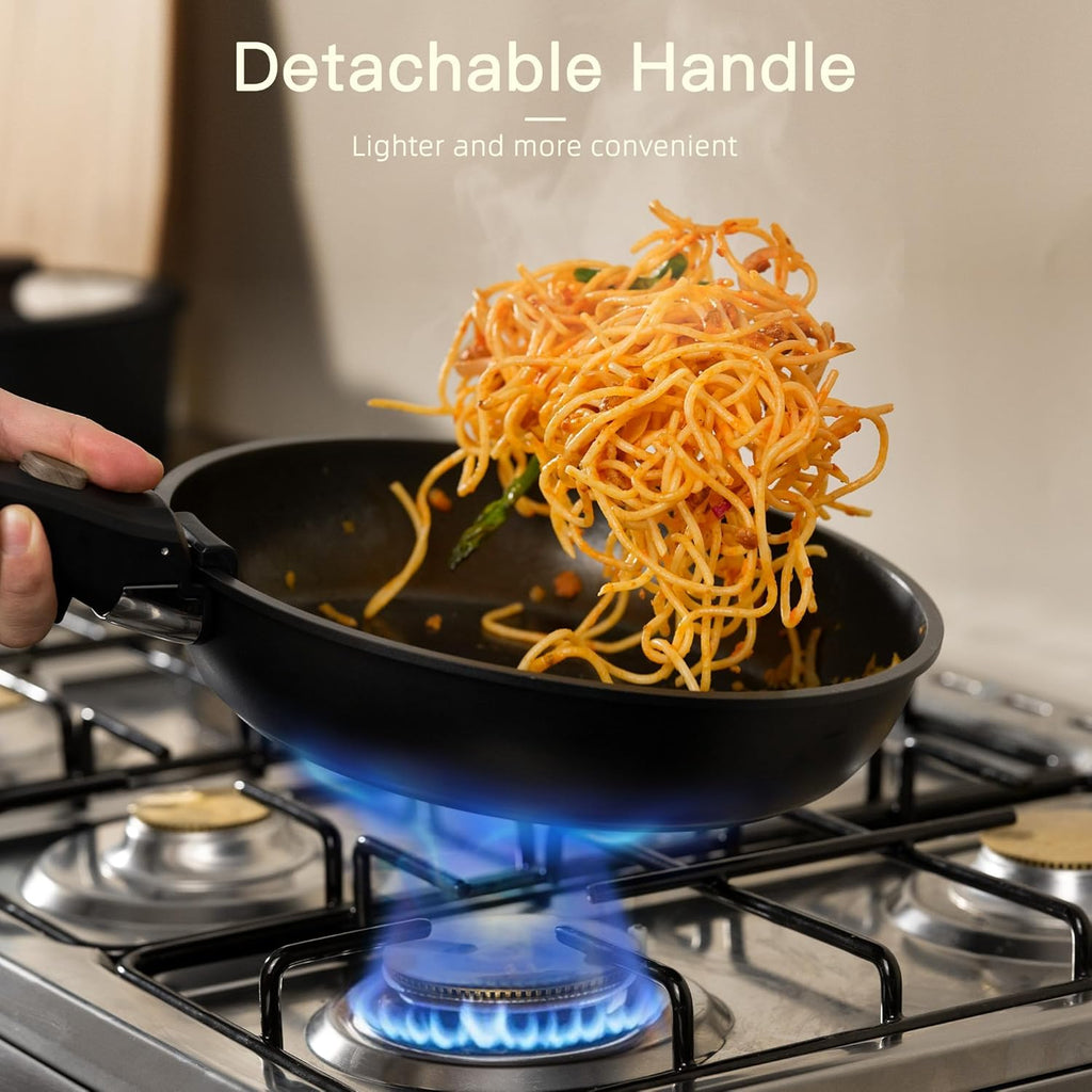 21 Pcs Pots and Pans Set Non Stick, Ceramic Cookware Set Detachable Handle, RV – alternate view