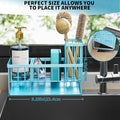 Kitchen Sink Caddy, Blue Stainless Steel with 2 Compartments