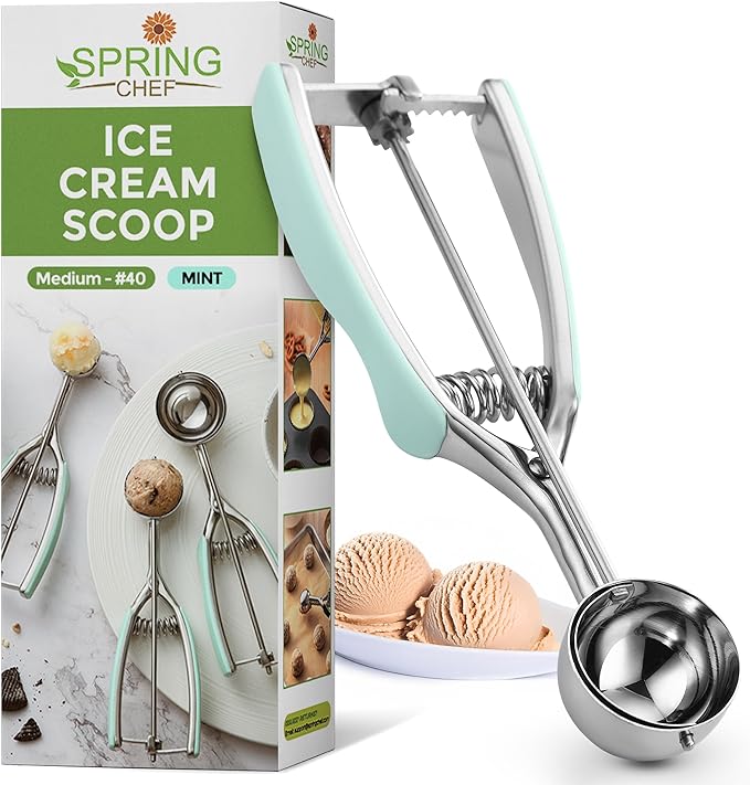 Cookie Scoop, Medium #40 Stainless Steel with Squeeze Trigger in Mint