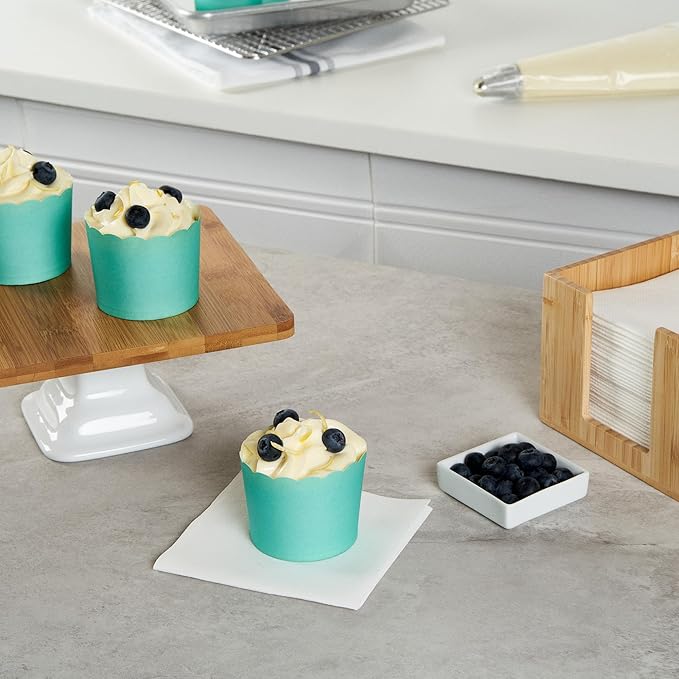 Baking Cups 200 Count Turquoise Scalloped Oven-Ready Paper Liners