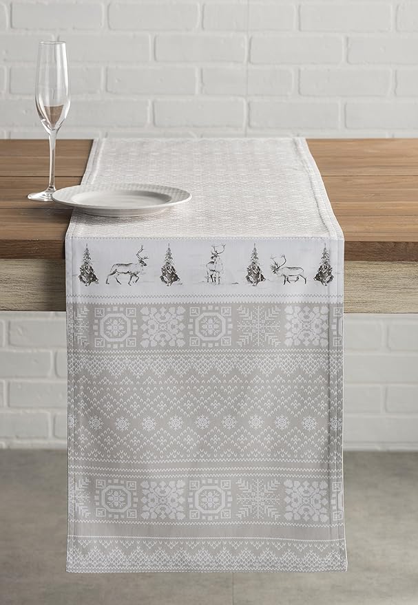 Table Runners 14.5 x 90 Inch 100% Cotton Cozy Christmas Design
