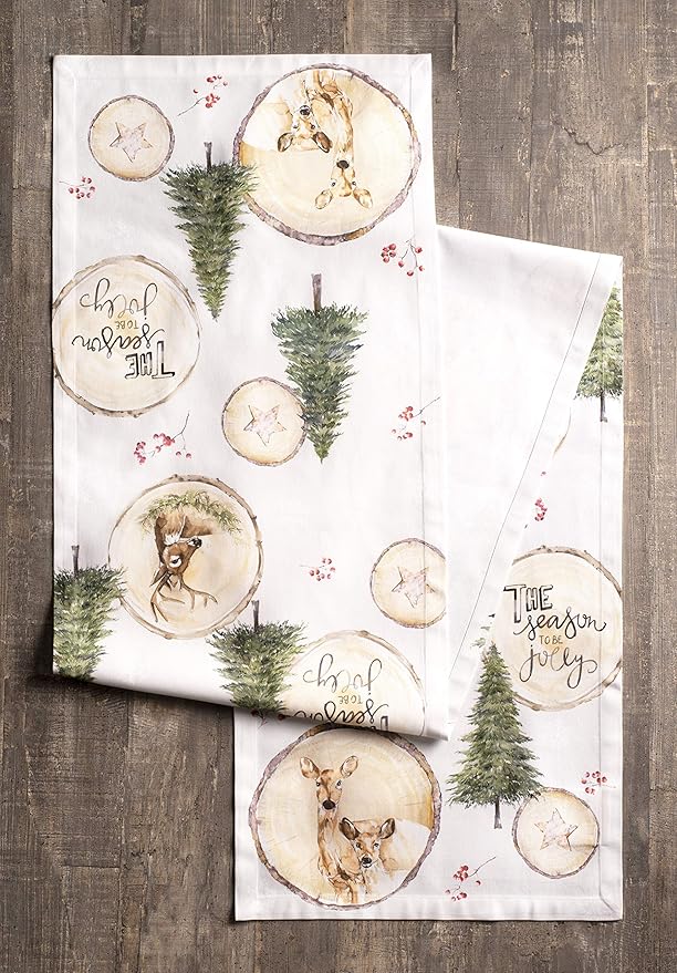 Table Runners 100% Cotton Mountain Life Design 14.5 x 90 Inch