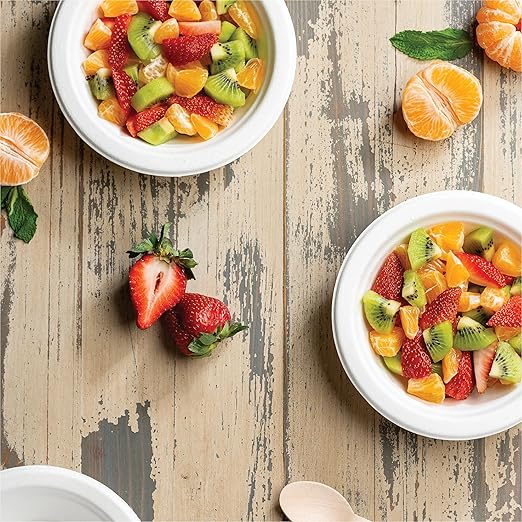 Disposable Bowls, 12 oz Compostable Sugarcane Fiber, 1000 Count