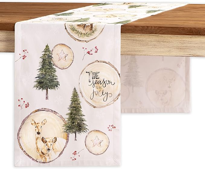 Table Runners 100% Cotton Mountain Life Design 14.5 x 90 Inch