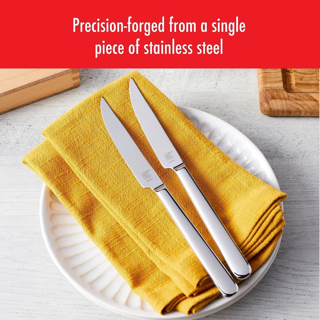 Ultra-Sharp Steak Knives Set of 8 with Wood Gift Box – set view