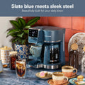 Coffee Machine, 60 oz Glass Carafe, Blue, Single-Serve and Full Pot Brewing