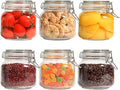 ComSaf 25oz Airtight Glass Canisters with Lids Set of 6, Square Food Storage Jar Container with Clamp Lids for Kitchen Canning Cereal Coffee Pasta Sugar Beans Spice, Clear Mason Jars with 12 Labels