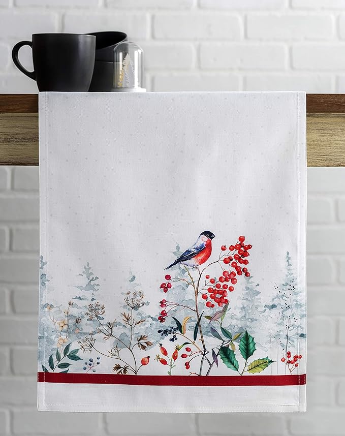 Table Runner 100% Cotton, Double Layer, 14.5 x 108 Inch, Morzine Print
