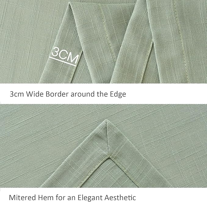 Tablecloth in Sage Green Faux Linen, 60 x 120 Inch Rectangle