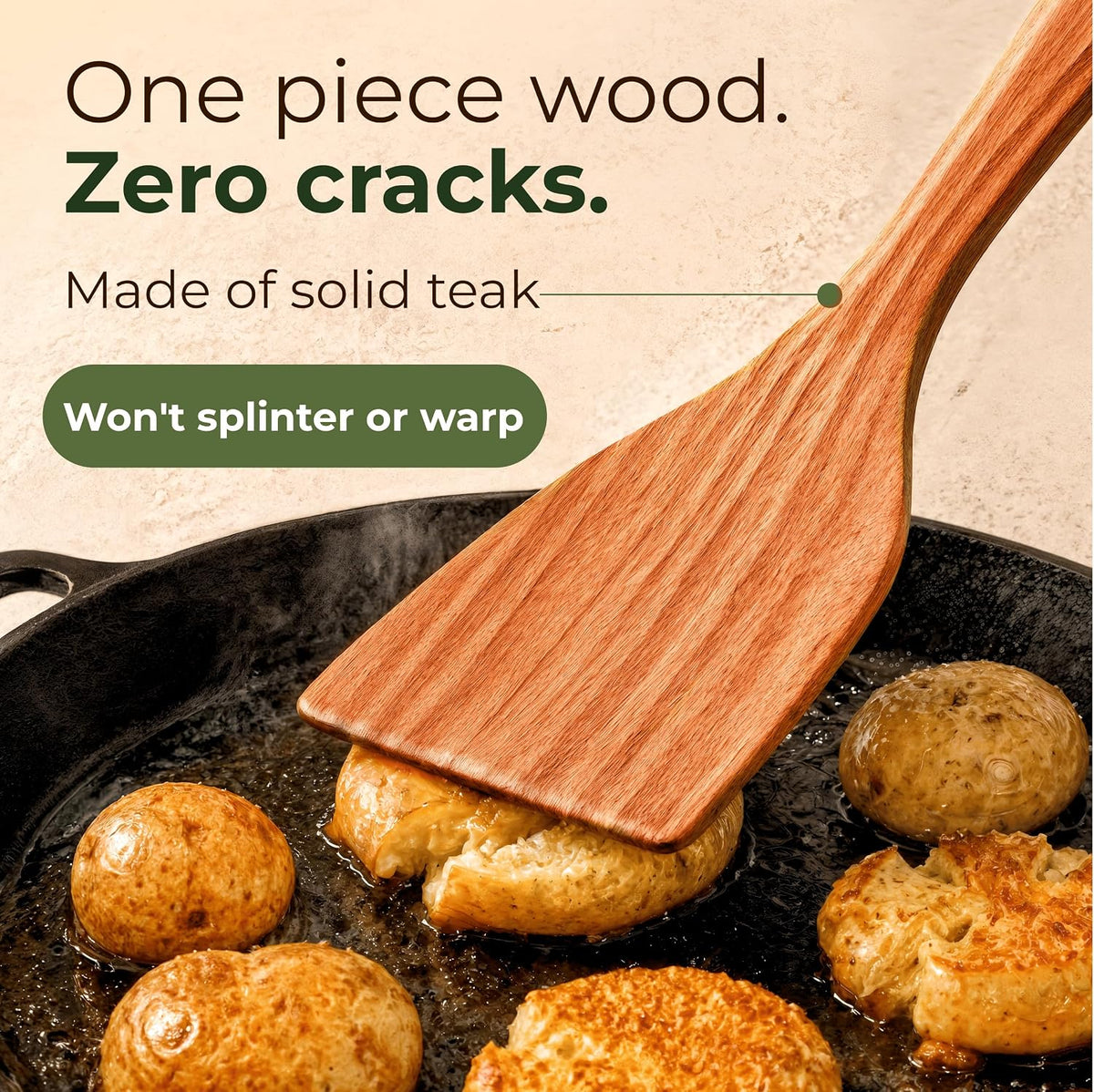 Wooden Spoons for Cooking – 10 Pcs Non Toxic Teak Kitchen Utensils Set – features