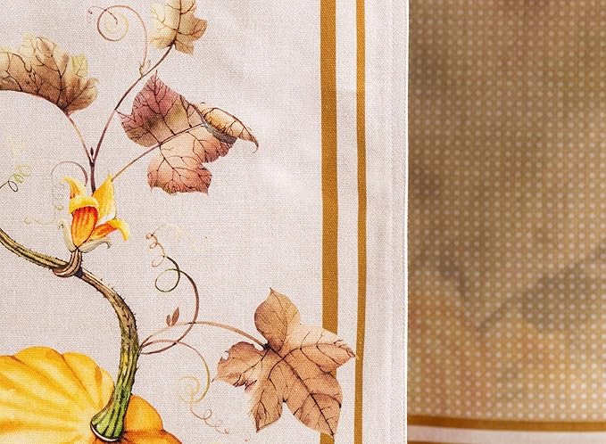 Table Runners 100% Cotton, 14.5 x 72 Inch Double Layer, Potiron