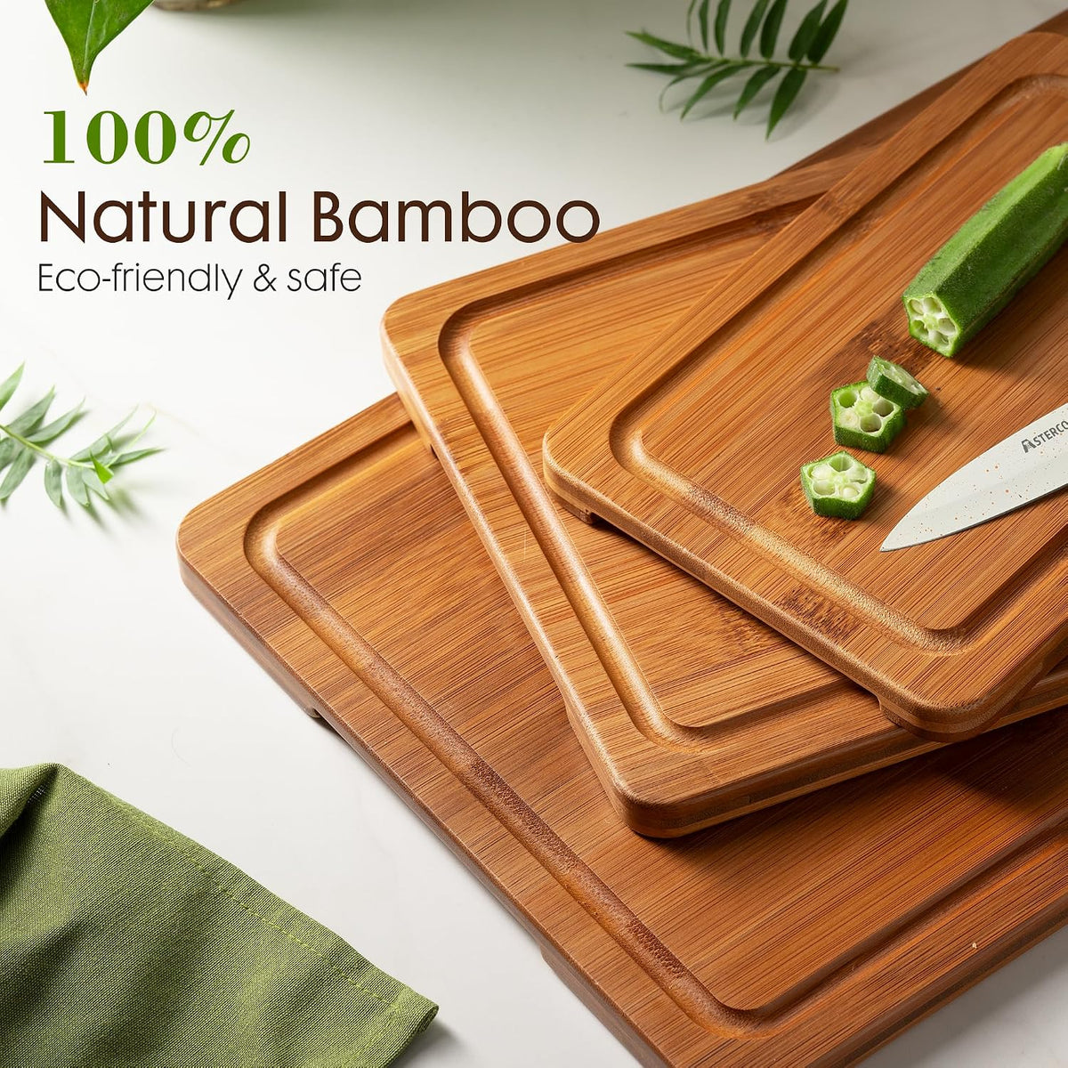 Bamboo Cutting Boards for Kitchen – size reference