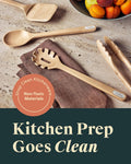 Utensil Set, 5-Piece Birch Wood Kitchen Tools, Ceramic Non-Stick Safe
