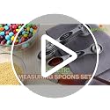 Stainless Steel Magnetic Measuring Spoons Set of 8, Red - view 7
