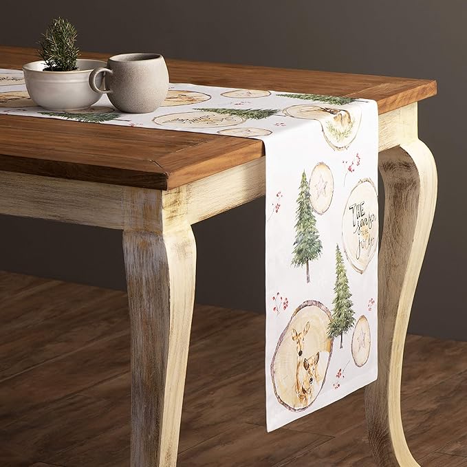 Table Runners 100% Cotton Mountain Life Design 14.5 x 90 Inch