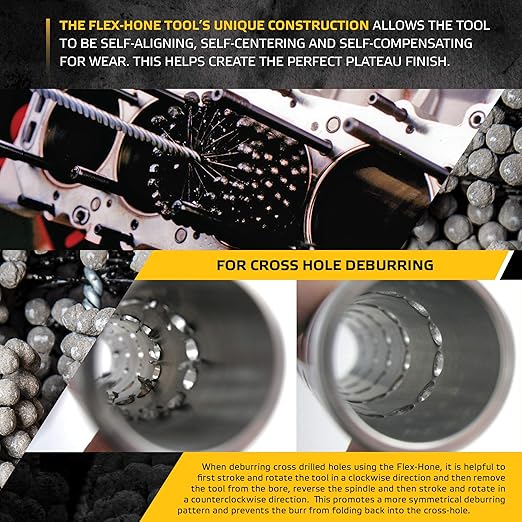 Brush Research BC5824 FLEX-HONE®, 5/8" (16mm) Diameter, 240 Grit, Silicon Carbide, For Mild Steel, Stainless Steel, Cast Iron and Softer Ferrous Materials