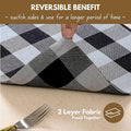 Table Runners, Black and Grey Buffalo Check Cotton, 13 x 90 Inches