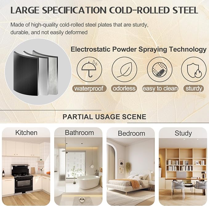 75.2" Tall Metal Kitchen Pantry Storage Cabinets - Image 7