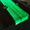 Black Fiber Optic LED Table Runner, 18 x 60 Inches, USB Rechargeable
