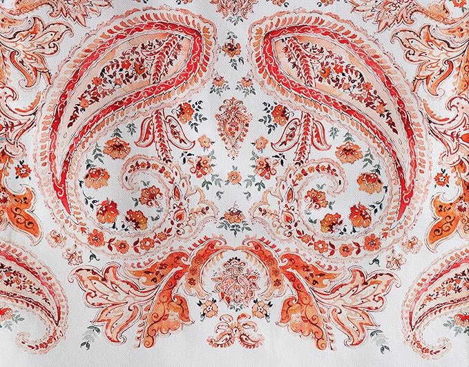 Table Runner, 100% Cotton, 14.5 x 90 Inch Orient Watercolor Design