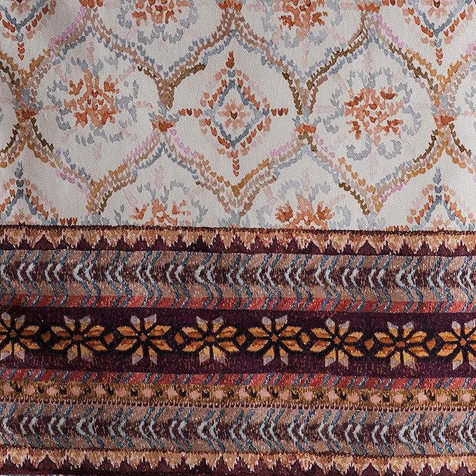 Fair Isle Cotton Table Runner, 14.5 x 90 Inches for Holiday Tables